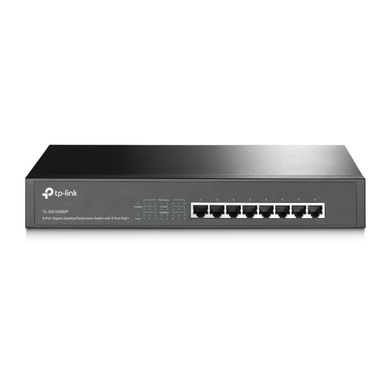 TP-LINK TL-SG1008MP switch No administrado Gigabit Ethernet (10/100/1000) Energía sobre Ethernet (PoE) Negro