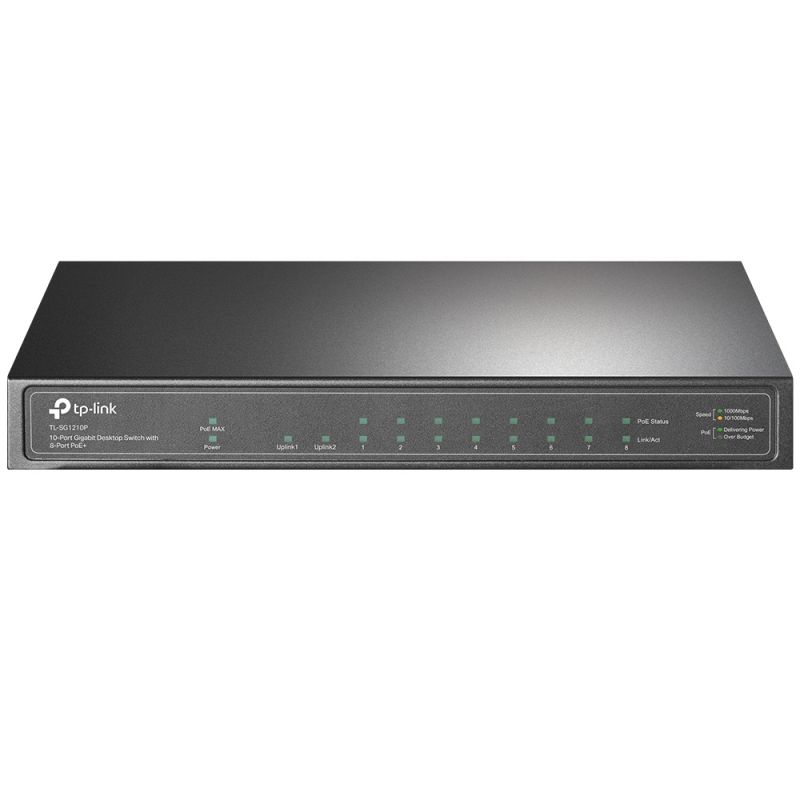 TP-LINK TL-SG1210P network switch Gigabit Ethernet (10/100/1000) Power over Ethernet (PoE) Grey