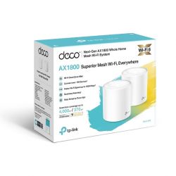 TP-LINK Deco X20 (2-pack) router inalámbrico Gigabit Ethernet Doble banda (2,4 GHz / 5 GHz) 4G Blanco