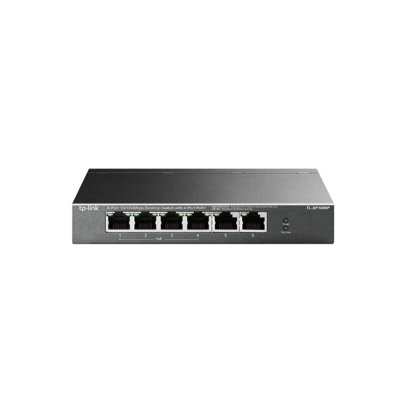 TP-LINK TL-SF1006P commutateur réseau Fast Ethernet (10/100) Connexion Ethernet, supportant l'alimentation via ce port…