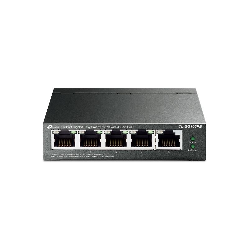 TP-LINK TL-SG105PE switch de rede Não-gerido L2 Gigabit Ethernet (10/100/1000) Power over Ethernet (PoE) Preto