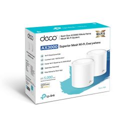 TP-LINK DECO X60(2-PACK) sistema de Wi-Fi Mesh Dual-band (2,4 GHz / 5 GHz) Wi-Fi 6 (802.11ax) Branco Interno