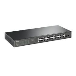 TP-LINK 28-Port Gigabit Easy Smart Switch with 24-Port PoE+