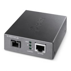 TP-LINK TL-FC111A-20 conversor de rede de média 100 Mbit/s Modo único Preto