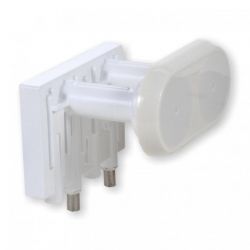 LNB Inverto Twin Monobloco 23mm, 4,3° para antena parabólica de 80cm com adaptador de 40mm 19,2ºE (SAT A) + 23,5ºE (SAT B)