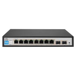 SW1008POE-MGF-96 - Switch PoE, 8 puertos PoE Gigabit + 2 SFP Gigabit, 30…