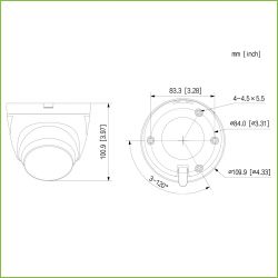 Dahua HAC-ME1200EQ-LS-0280B Dome HDCVI 2M dWDR LED30m 2.8mm IP67…