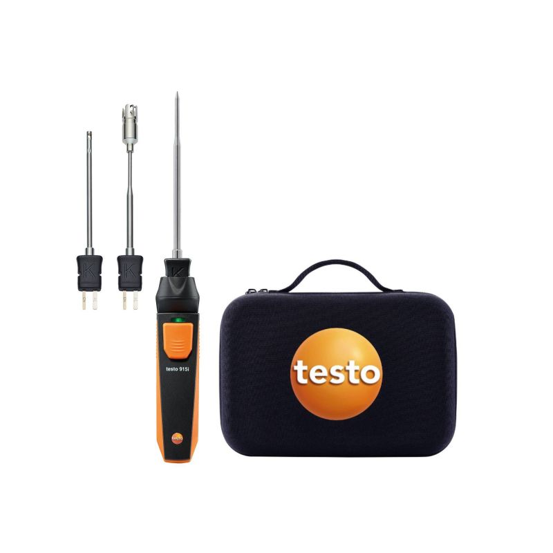 Testo 0563 5915 915i kit de température - Thermomètre avec sondes de température à commande via Smartphone