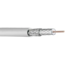 Triax KOKA F6 Plus PVC Cable coaxial blanco LTE, metro