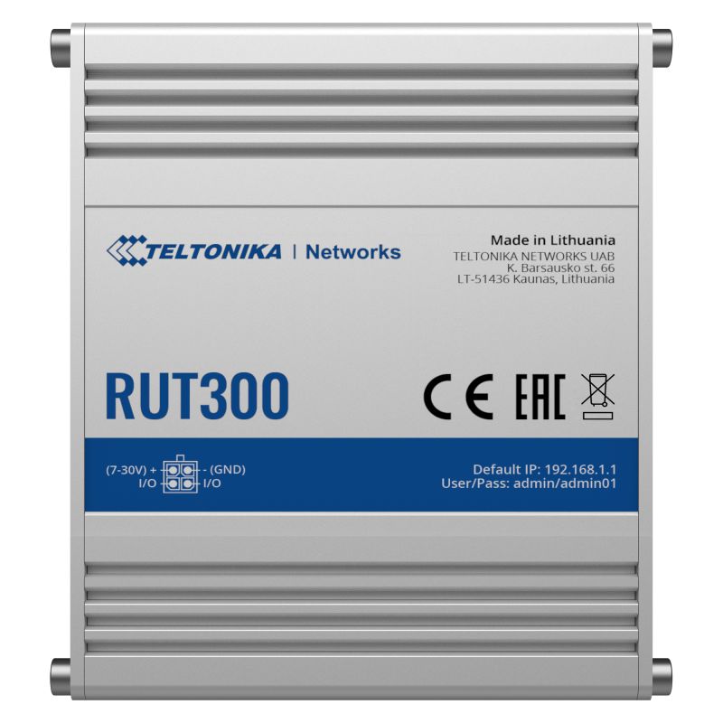 Teltonika TK-RUT300 - Teltonika Router Industrial, 5 puertos Ethernet RJ45…