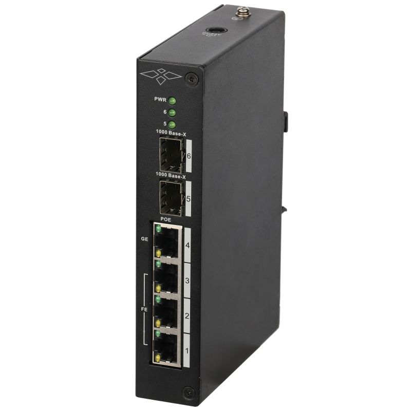 X-Security XS-SW0604HIPOE-MF-120-DIN - Switch PoE X-Security, 3 puertos FE + 1GE + 2  SFP GE,…