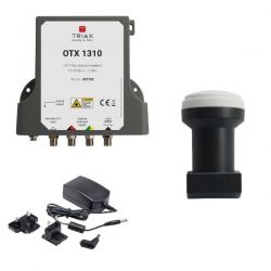 Kit Triax OTX 1310 L'ensemble comprend un LNB large bande TWB 40 et l'unité OTX avec une longueur d'onde optique de 1310 nm