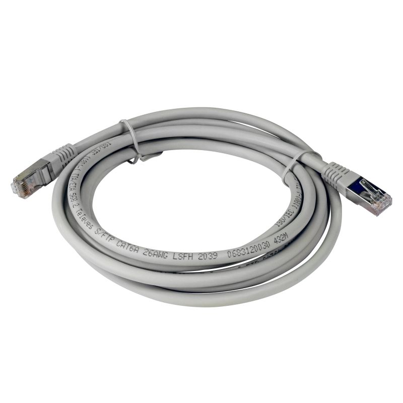 Cable de Red RJ45 S/FTP Cat 6A Cu LSFH 3m Gris (Caja 10 unidades) Televes