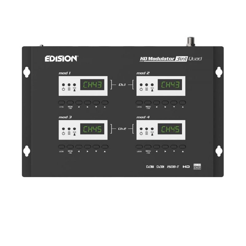 Edision Modulador HDMI 3n1 Quad a DVB-T DVB-C ISDB-T