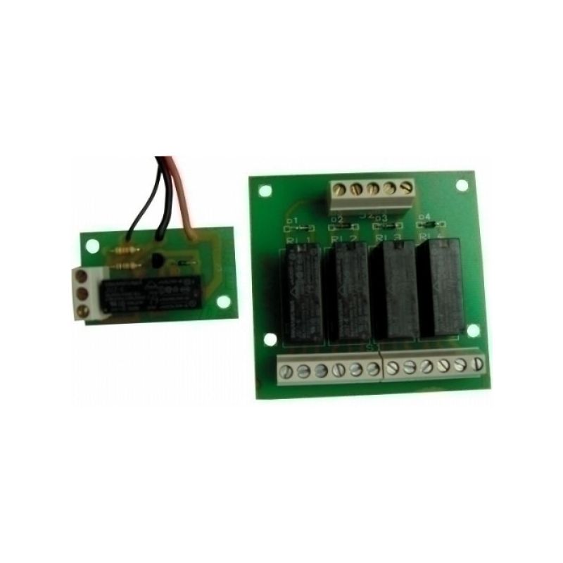 CSMR MDN4-12 12 Vdc relay circuit with switched contacts.