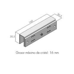 Openers MHAX300-U Suporte de fixação em U para MEX430