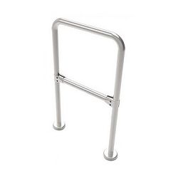 Zkteco R10 Narrow stainless steel enclosure with handrails.