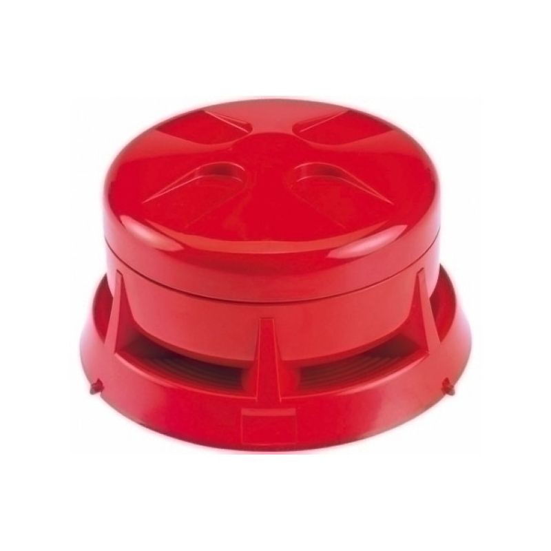 Ziton ZP755R-2R Loop powered analog indoor siren. Red color.