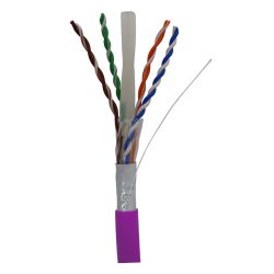 Cable de Datos DK6000A U/UTP Cat 6A Dca Cu 23AWG LSFH Ø 7,3mm Violeta 500m Televes