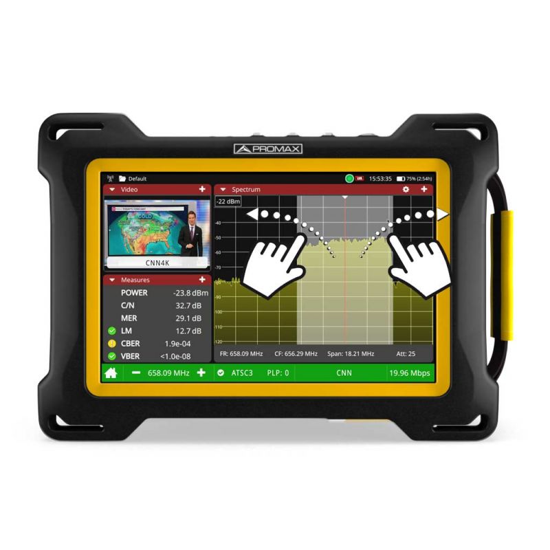 ATLAS NG Medidor de campo universal de 6 GHz ATSC 3.0 y DVB para broadcast