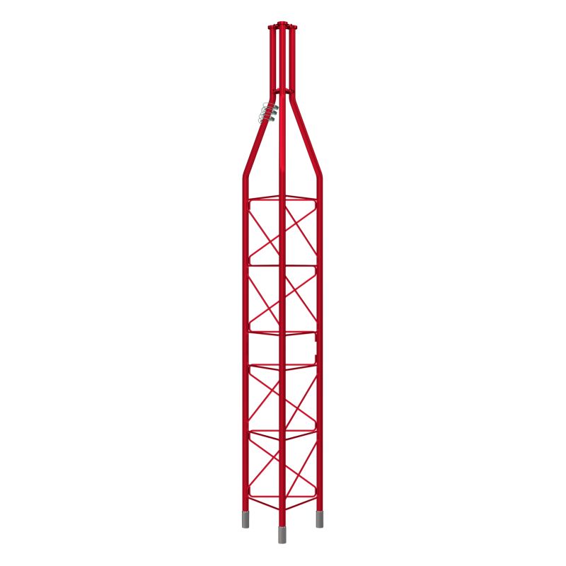 Upper Section 550XL Tower Reinforced G.C+ Red 3m (mast Ømax 62mm) Red Televes