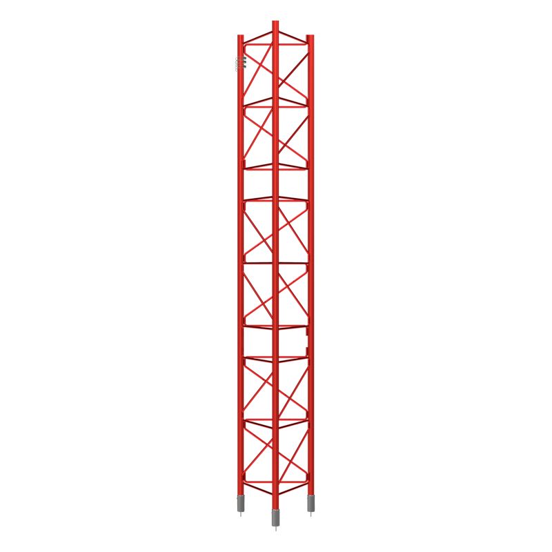 Torre Reforçada Seção Intermediária 550XL GC+Televes Vermelhas 3m