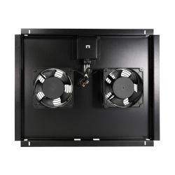 Bandeja 2 Ventiladores de Teto para Rack 19" e 600mm de profundidade, 390m3/h Televés