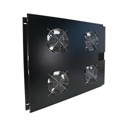 Bandeja 4 Ventiladores de Teto para Rack 19" e 800mm de profundidade, 780m3/h Televés