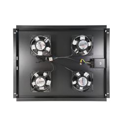 Bandeja 4 Ventiladores de Teto para Rack 19" e 800mm de profundidade, 780m3/h Televés