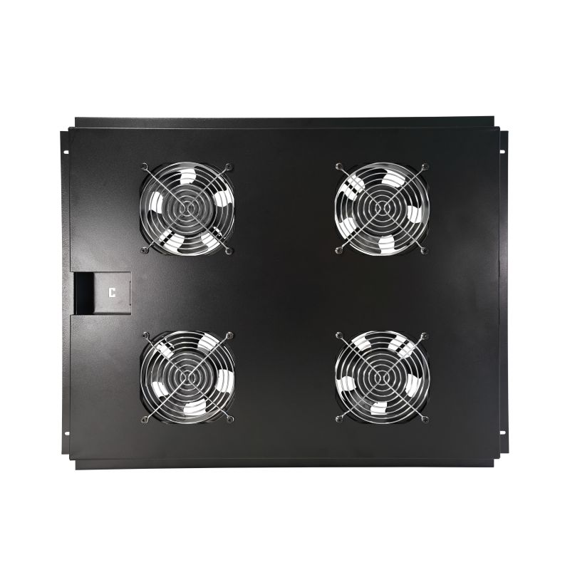 Bandeja 4 Ventiladores de Teto para Rack 19" e 800mm de profundidade, 780m3/h Televés