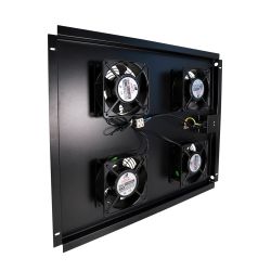 Bandeja 4 Ventiladores de Teto para Rack 19" e 800mm de profundidade, 780m3/h Televés