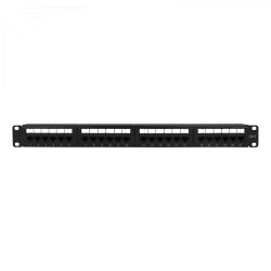 Panel Conectorizado para Rack 19" 1U, Con 24 Conectores RJ45 Cat 6 UTP Hembra Televes