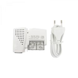 Amplificateur domestique PicoKom 1e/1s EasyF : 47-694MHz G 14/20dB Vs 102/105dBμV + alimentation Televés