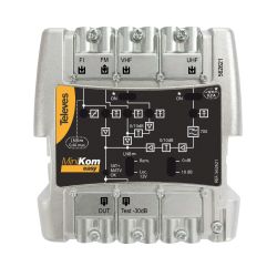 Central broadband MiniKom EasyF 4 inputs: FM-VHF-UHF-FI LTE700 Televes