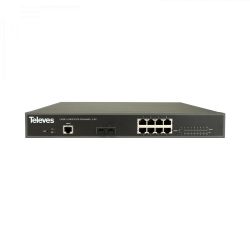 Ethernet Switch L2+: 8x Gb Ethernet (PoE+, 130W) + 2x SFP (1 Gbps) Televes