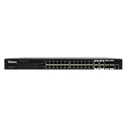 Switch Ethernet L2+: 24x Gb Ethernet (PoE+, 370W) + 4x SFP (1 Gbps) Televes