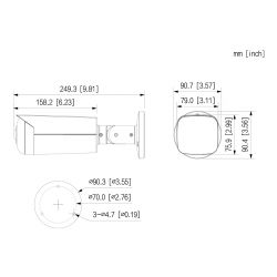 Dahua IPC-HFW3441T-AS-P IP tubulaire grand angle H265 4M WDR…