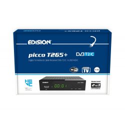 Edision Picco T265+ Récepteur numérique terrestre et câble FullHD DVB-T2/C H265 HEVC 10 Bit