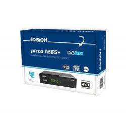 Edision Picco T265+ Récepteur numérique terrestre et câble FullHD DVB-T2/C H265 HEVC 10 Bit