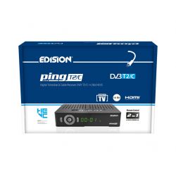 Edision Ping T2/C Digital terrestrial and cable receiver FullHD DVB-T2/C H265 HEVC 10 Bit