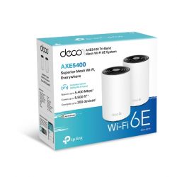 TP-Link Deco XE75 (2-pack) Tri-band (2.4 GHz / 5 GHz / 6 GHz) Wi-Fi 6E (802.11ax) Branco 3 Interno