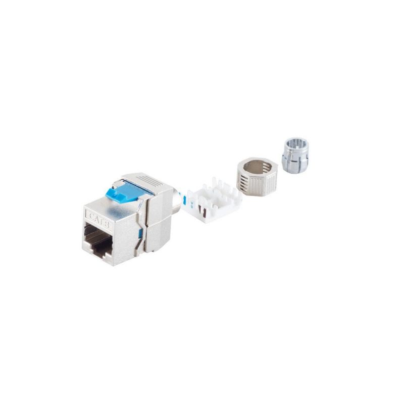 Conector CAT8.1 Blindado Keystone RJ45 Hembra