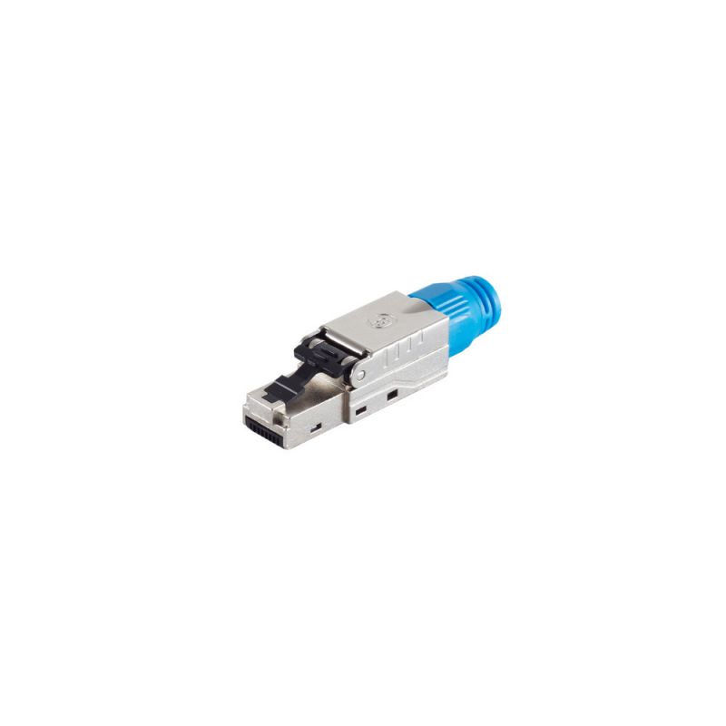 Conector CAT8.1 Blindado Keystone RJ45 Macho