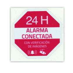 AC-PEGATINA-ES - Pegatina de plástico, Serigrafía Alarma conectada,…