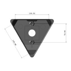 CBOX-3F180 - Suporte de parede ou poste triangular, Apto para uso…