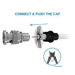 CON100-CAP - Conector BNC macho, Simples, Rápido, Reutilizável,…