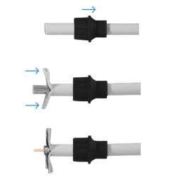 CON100-CAP - Conector, BNC macho, Capucha para compresión,…