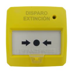 Dmtech DMT-D9000-MCP-Y - Pulsador rearmable, Especial para panel de extinción,…