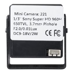 Sony 1000 Tvl MC221J - Minicámara cableada, 1/3" Sony© Super HAD CCD II,…