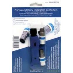 Kit autoinstalable conectores IEC Cabelcon + herramienta. RG6 5.1